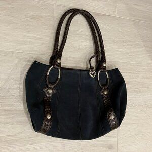 Brighton Handbag Dark Navy Suede handbag